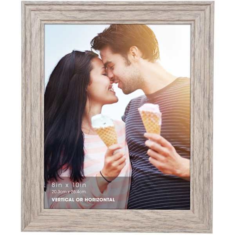 Barnwood Ridged Profile Tabletop Picture Frame, 8×10
