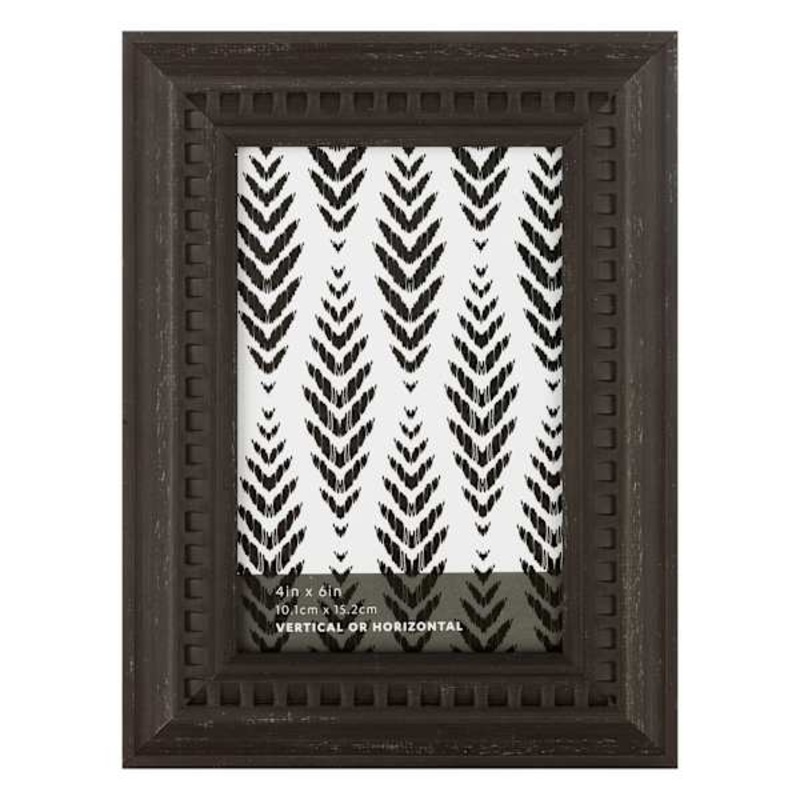 Black Beaded Tabletop Picture Frame, 4×6