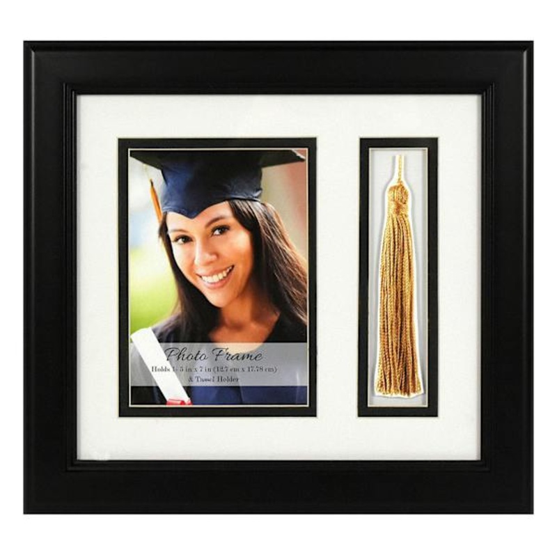 Black Classic Tabletop Picture Frame with Tassel, 11×10