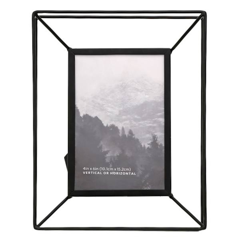 Black Metal Tabletop Picture Frame, 4×6