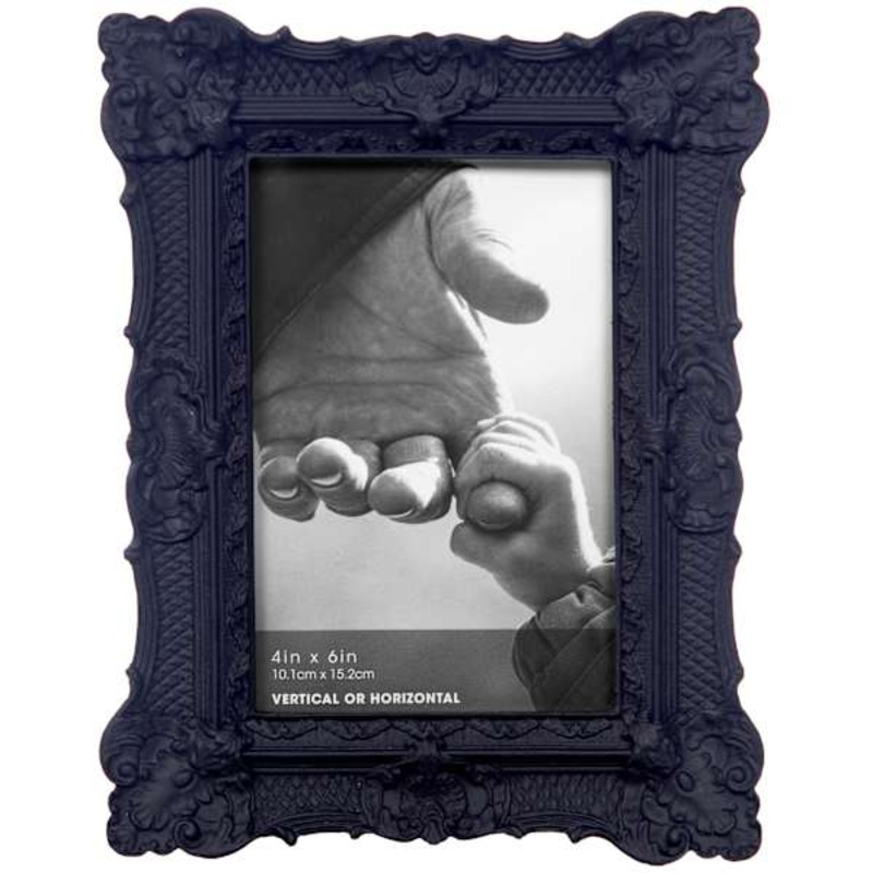 Black Ornate Profile Tabletop Picture Frame, 4×6