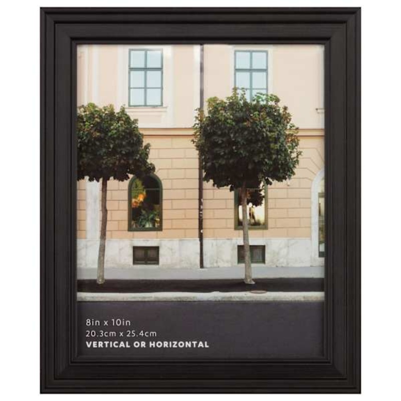 Black Ridged Profile Tabletop Picture Frame, 8×10