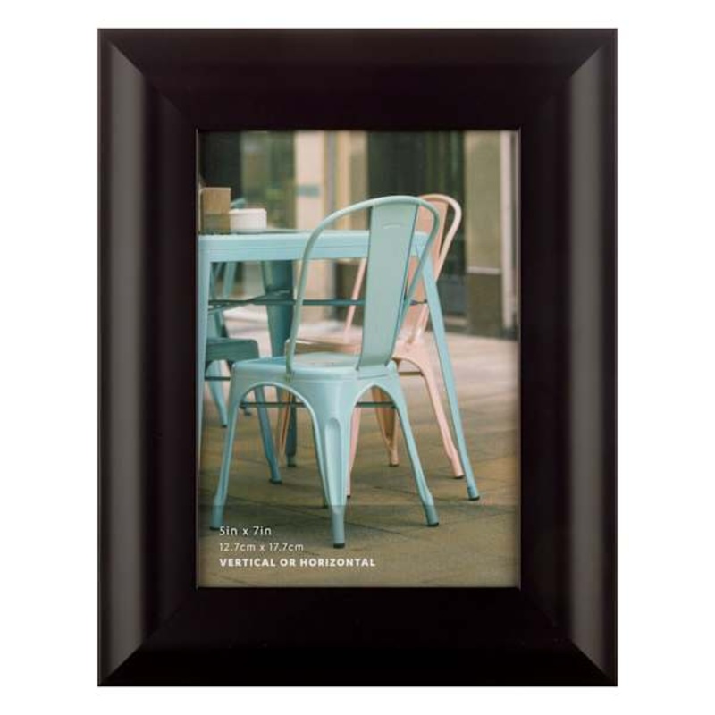 Black Scoop Profile Tabletop Picture Frame, 5×7