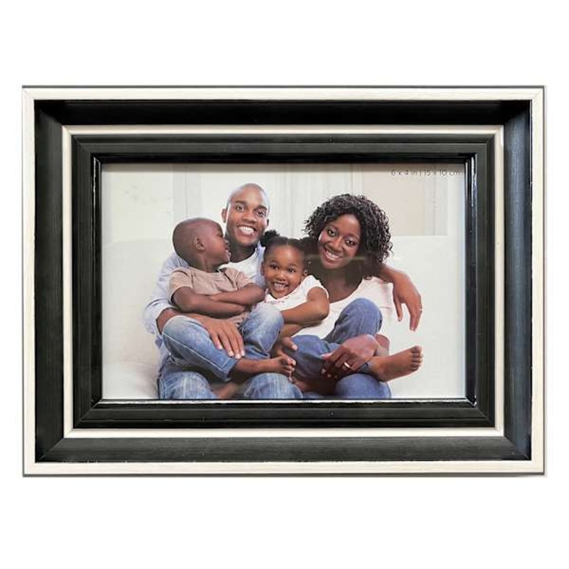 Black & White Tabletop Picture Frame, 4×6