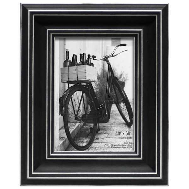 Black & Whitewash Tabletop Picture Frame, 4×6