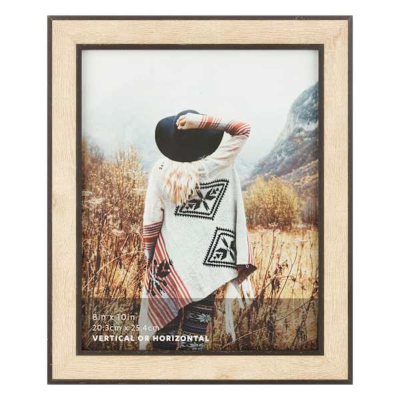 Black & Wood Tabletop Picture Frame, 8×10