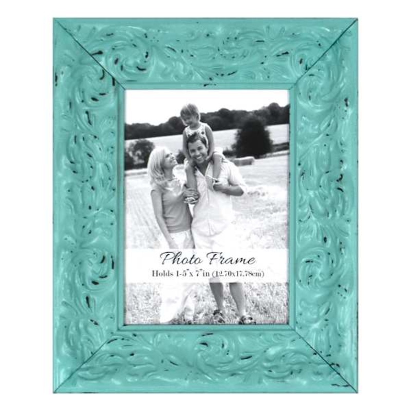 Blue Wooden Tabletop Picture Frame, 5×7