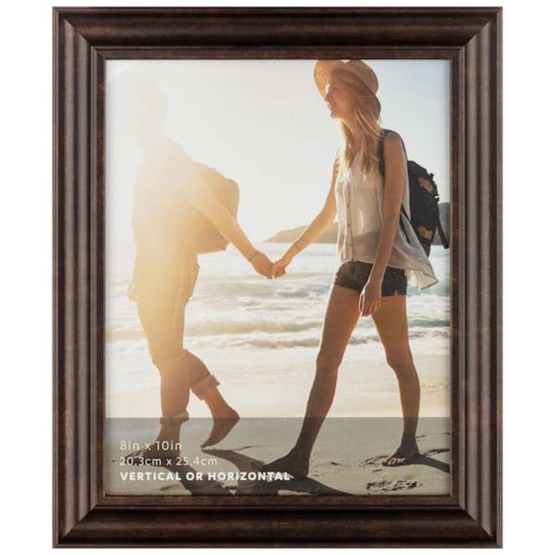 Bronze Ridged Scoop Profile Tabletop Picture Frame, 8×10