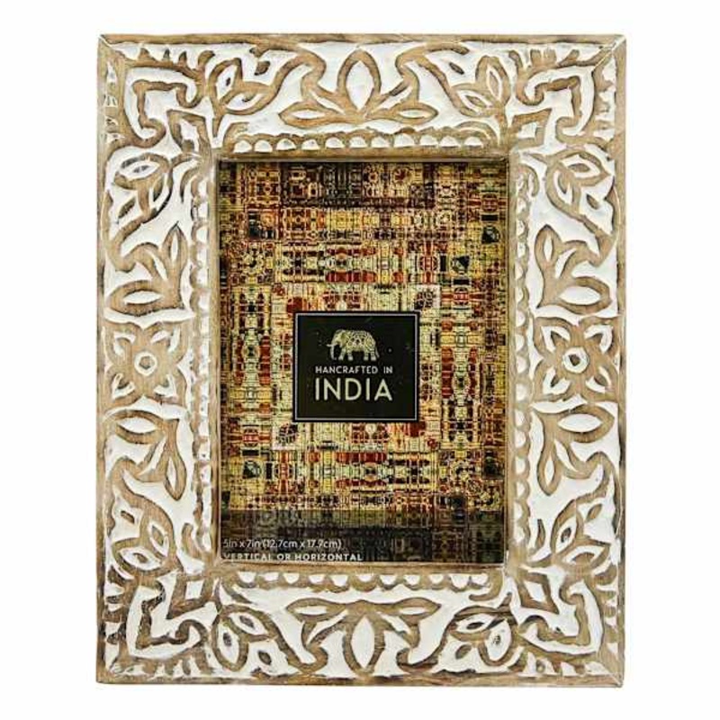 Carved Wood Tabletop Frame, 5×7