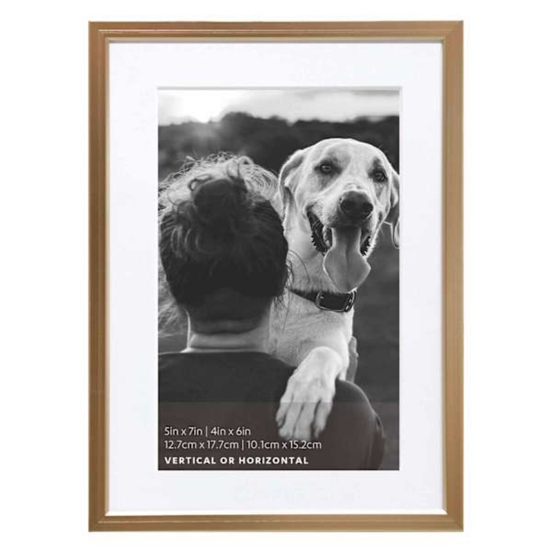 Champagne Aluminum Tabletop Photo Frame, 5×7