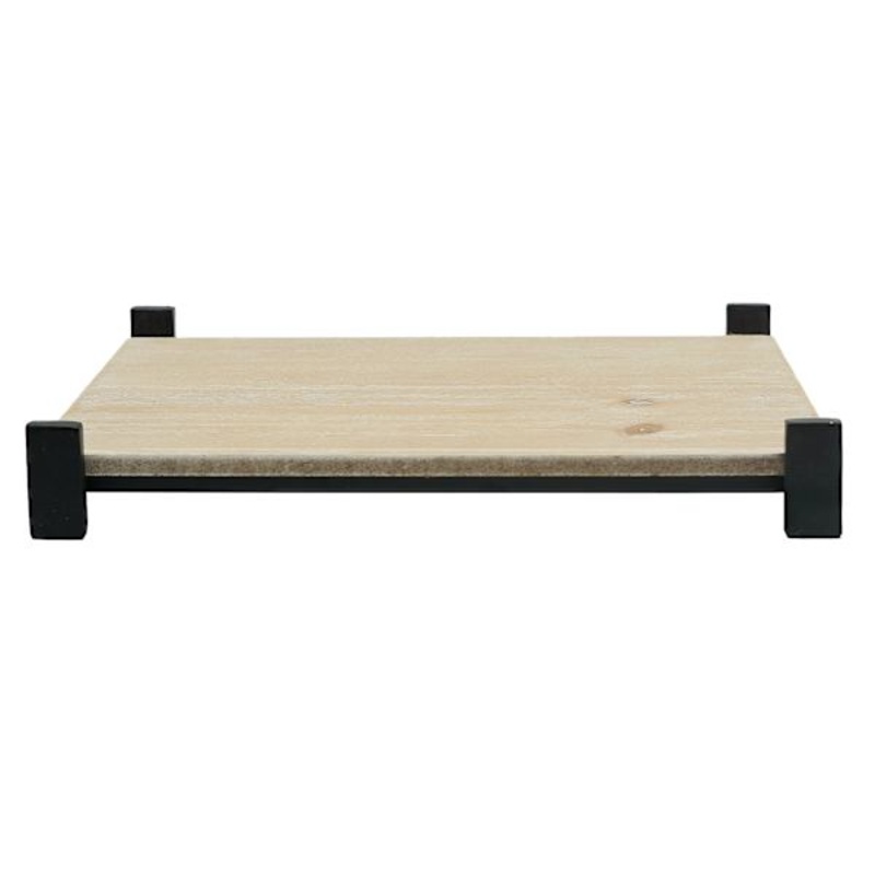 Metal Wood Tray, 14X12