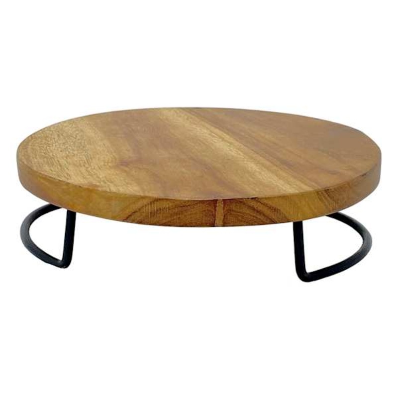 Round Wood Riser, 8″