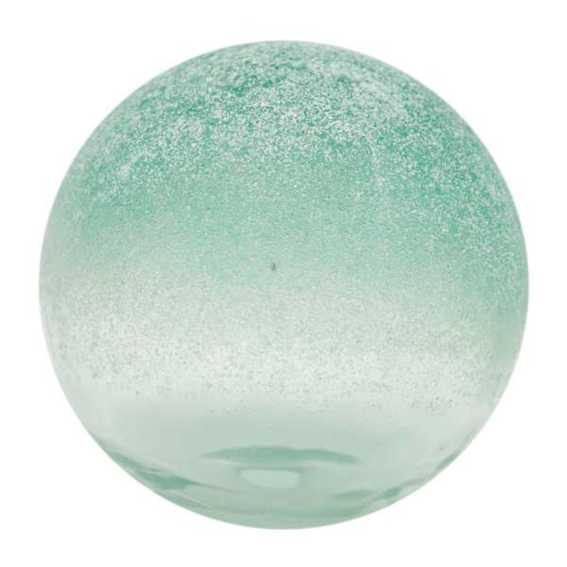 Ty Pennington Frosted Green Recycled Glass Ball, 4″