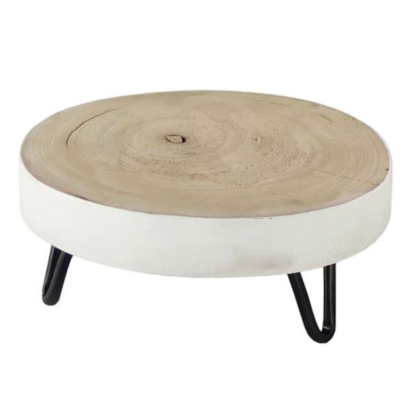Ty Pennington Round Wood & Iron Riser, 12″