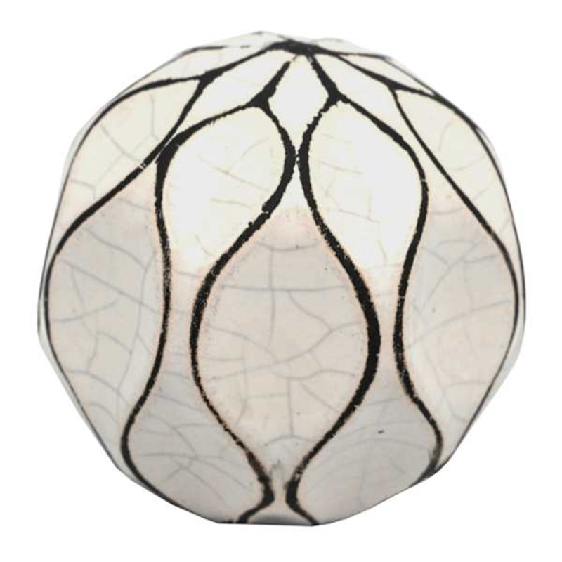 White Ceramic Sphere, 4″