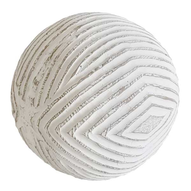 White Textured Ball, 4″