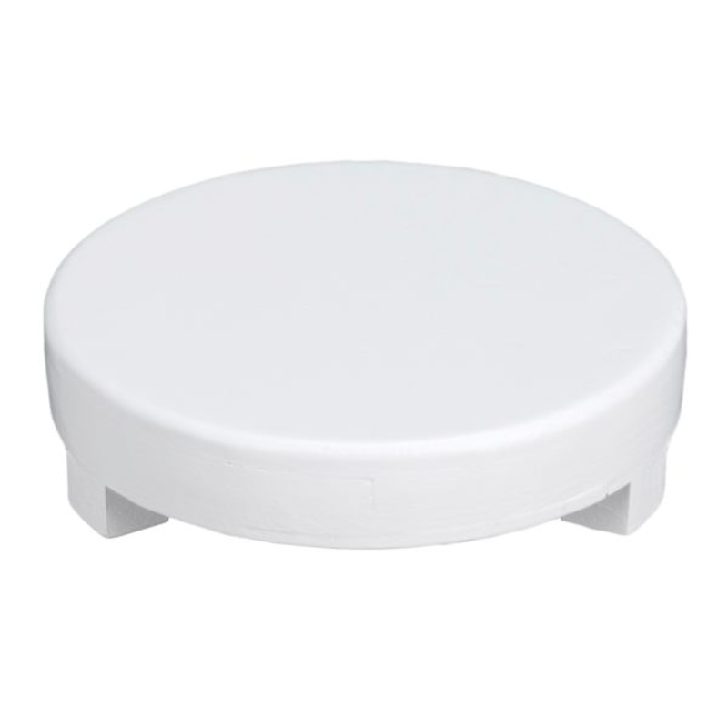 White Wood Round Riser, 8″