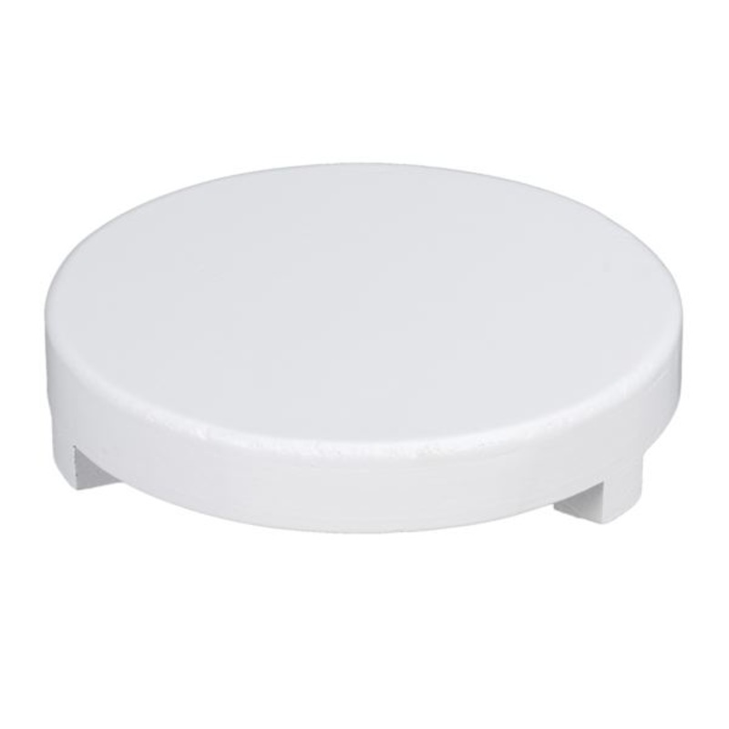 White Wood Round Riser, 9″