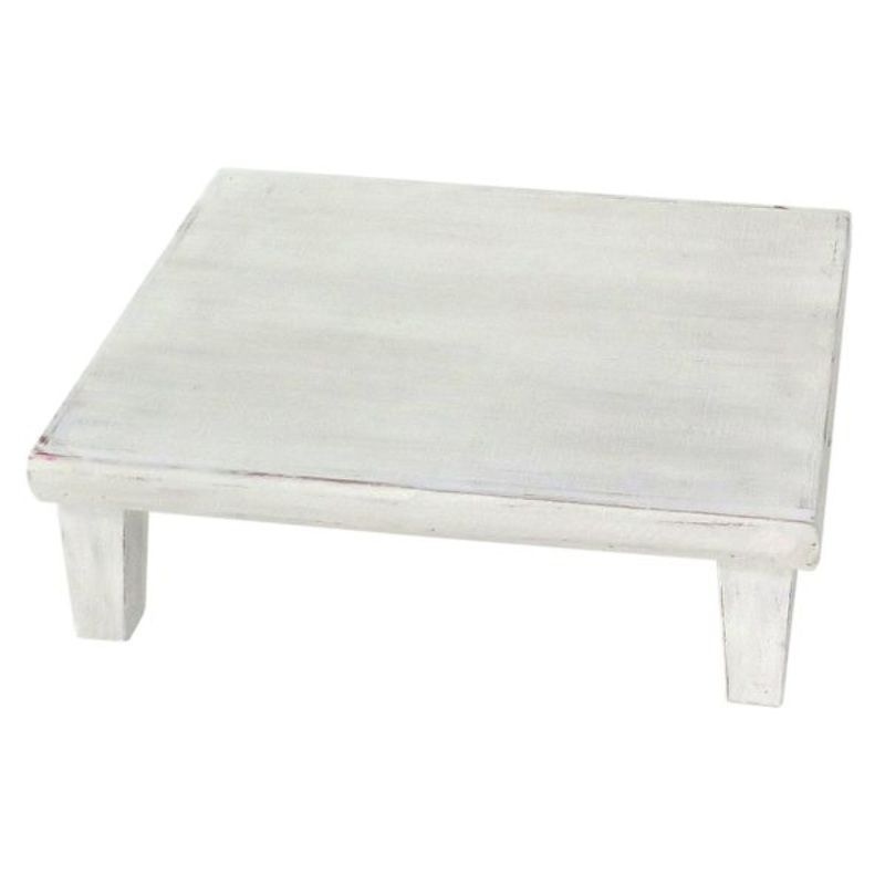 White Wooden Riser, 16×13