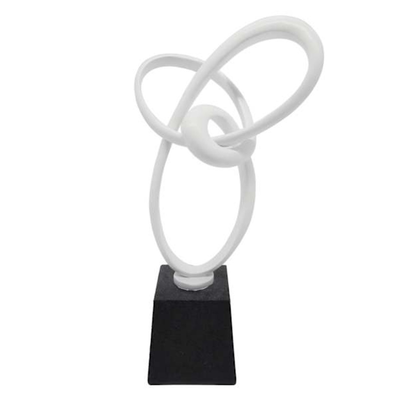 15In White Abstract Decor