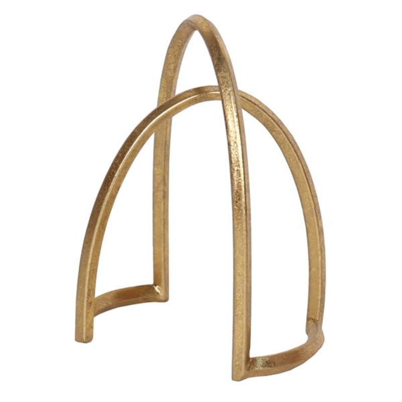 Abstract Gold Metal Decor, 9″