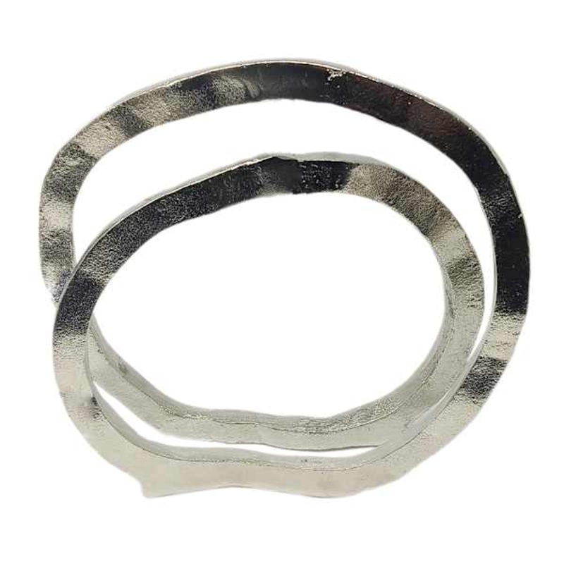 Aluminum Rings Figurine, 10.5″