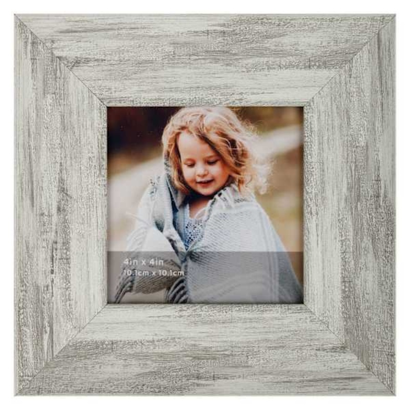 Distressed Grey Tabletop Picture Frame, 4″