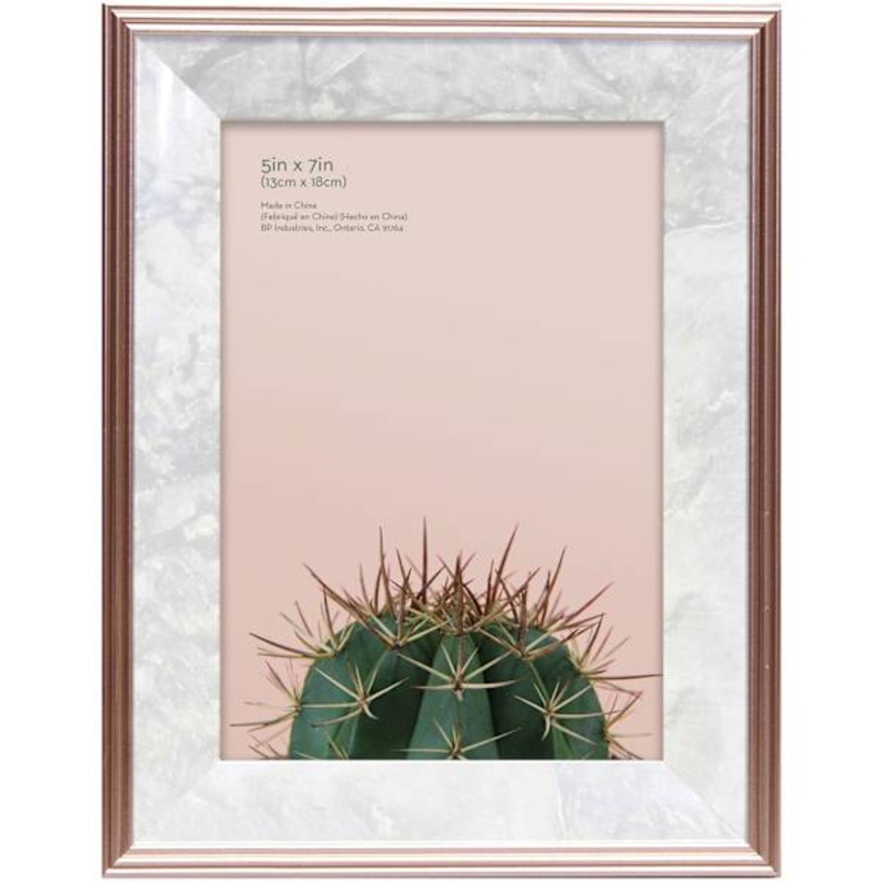 Foil Rose Gold Tabletop Picture Frame, 5×7