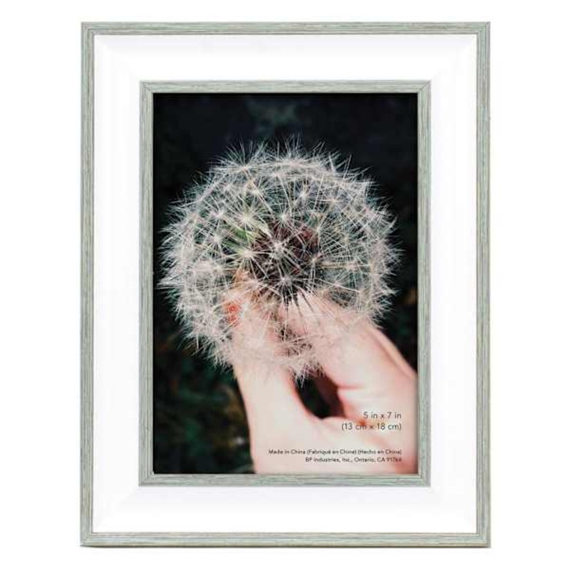 Glazed Turquoise & White Tabletop Picture Frame, 5×7