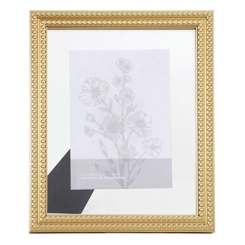 Gold Beaded Float Tabletop Picture Frame, 8×10
