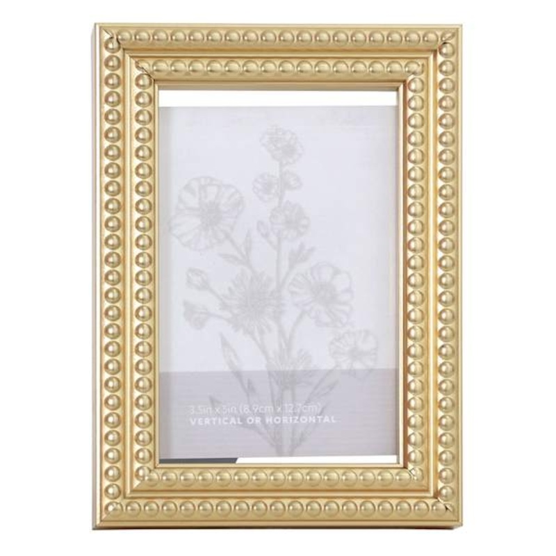 Gold Beaded Tabletop Float Picture Frame, 4×6