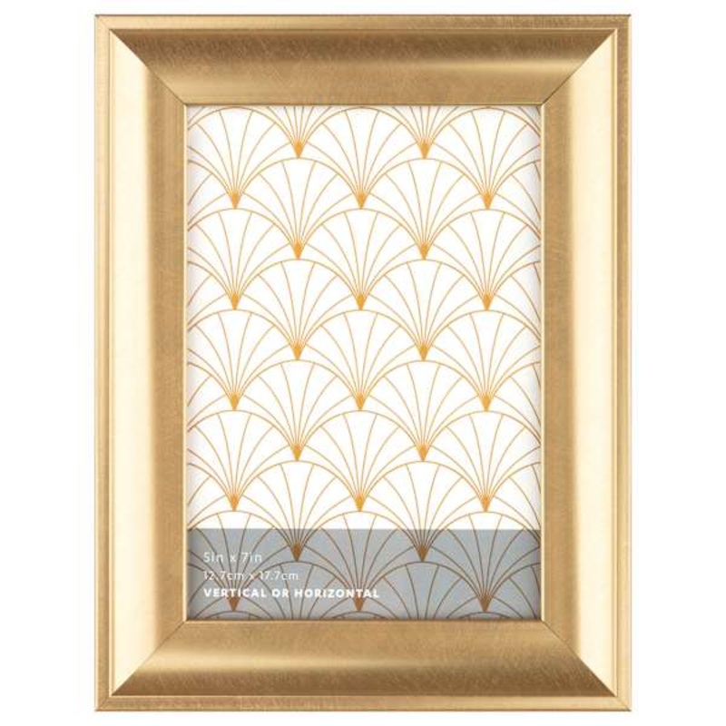 Gold Scoop Profile Tabletop Picture Frame, 5×7
