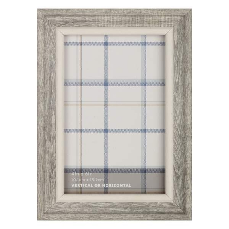Grey & White Tabletop Picture Frame, 4×6