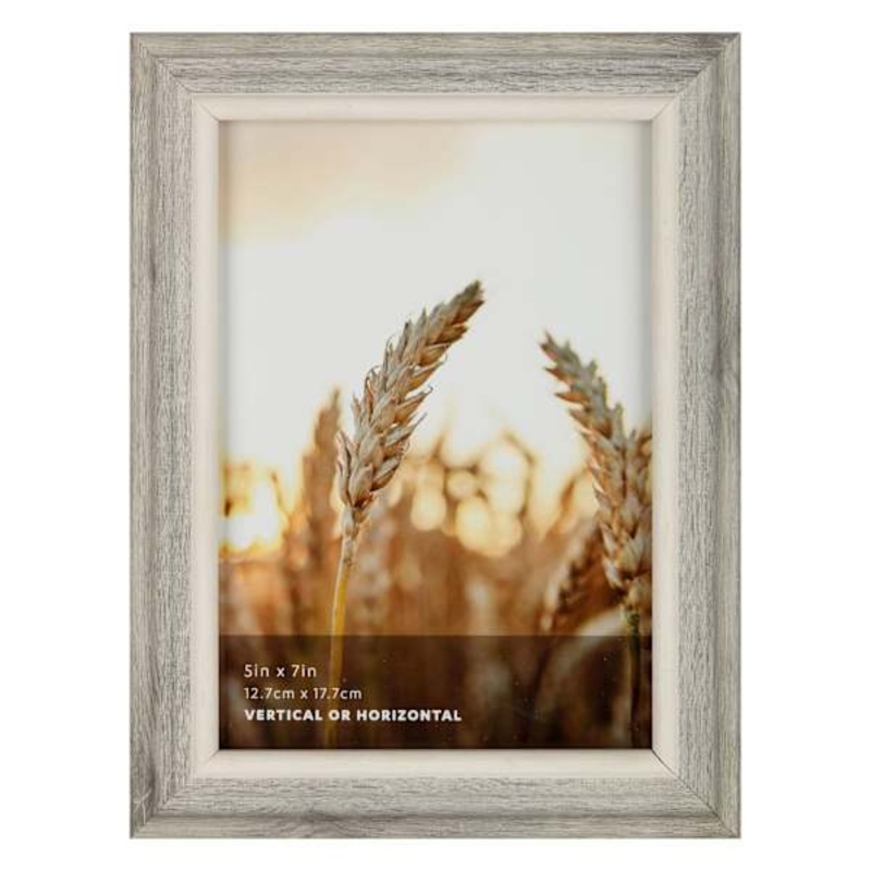 Grey & White Tabletop Picture Frame, 5×7