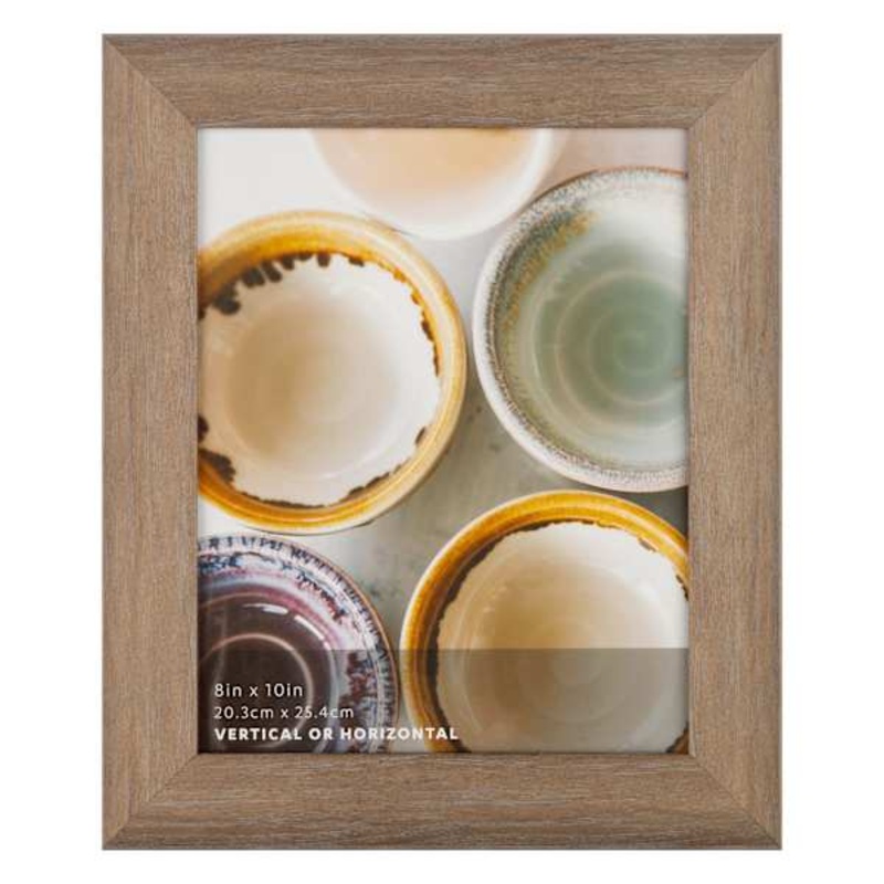 Metallic Brown Wash Scoop Profile Tabletop Picture Frame, 8×10