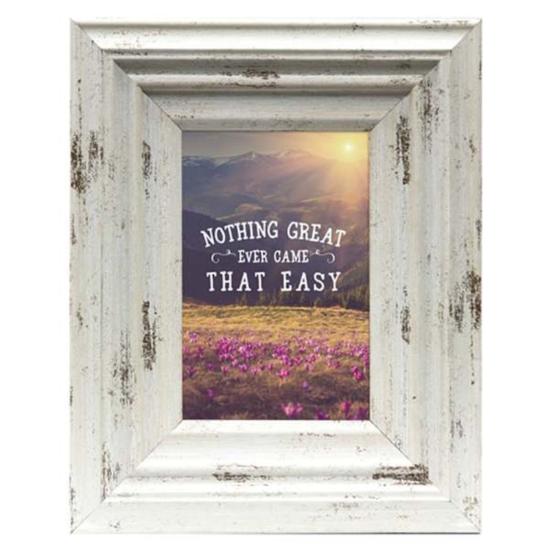 Miranda Distressed Cream Tabletop Picture Frame, 8×10