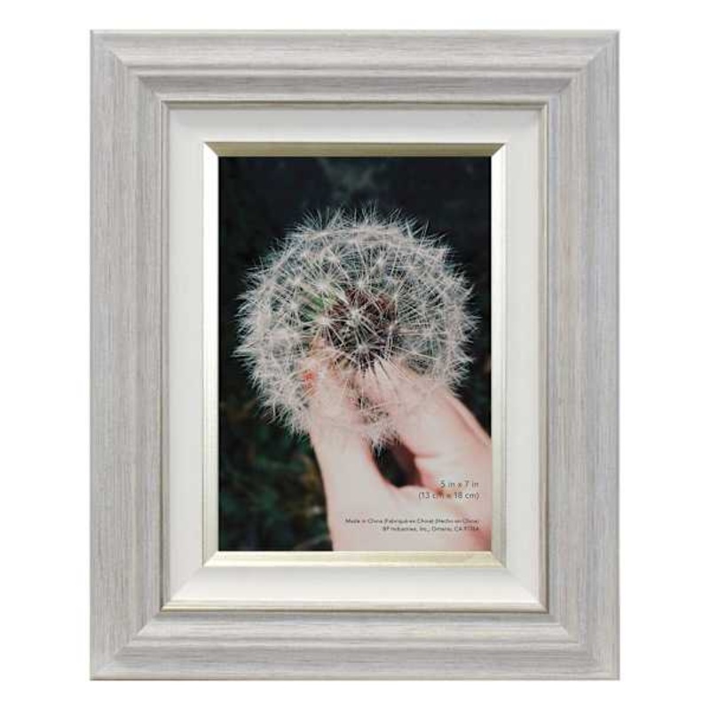 Miranda White & Champagne Tabletop Picture Frame, 5×7