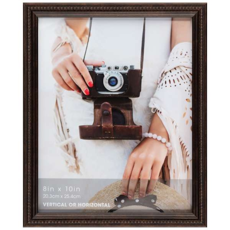 Thin Bronze Beaded Profile Tabletop Picture Frame, 8×10