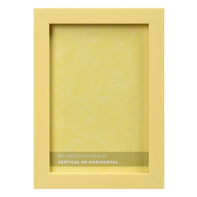 Yellow Tabletop Picture Frame, 4×6
