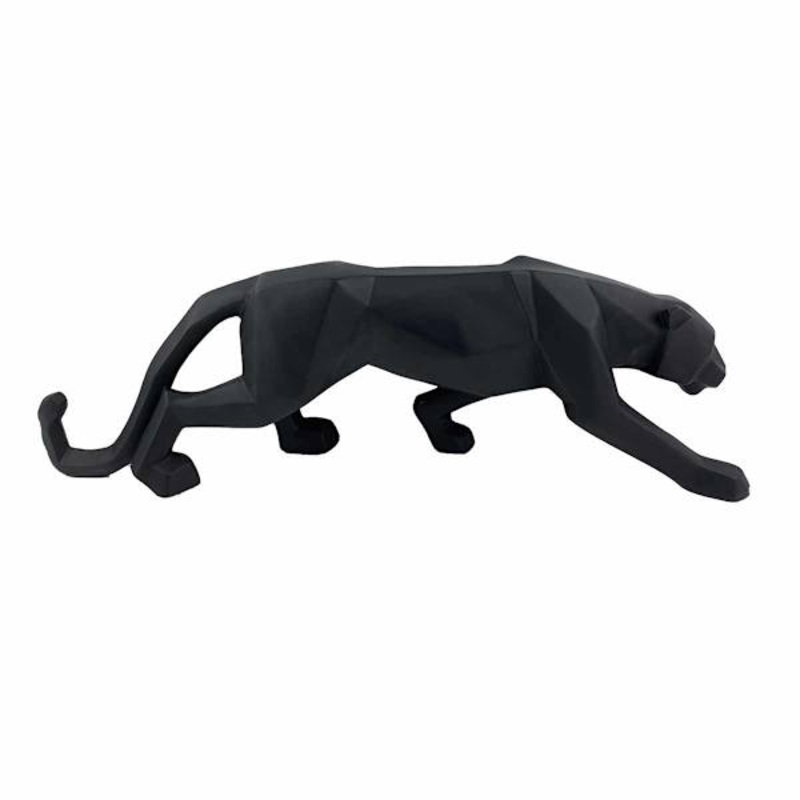 Black Geometric Leopard, 19″