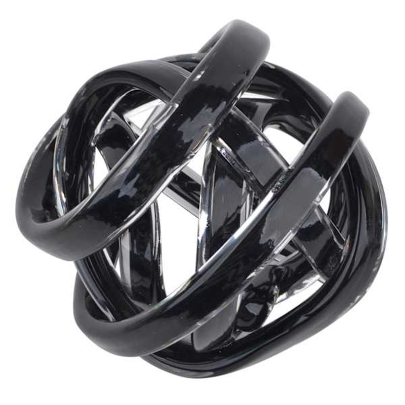 Black Glass Knot, 6.7″
