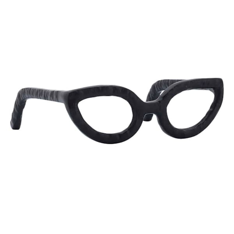 Black Glasses Sculpture, 8″