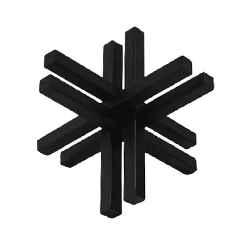 Black Metal Art Deco Figurine, 8″