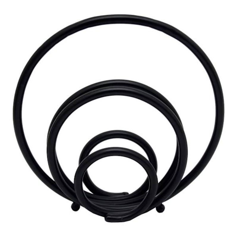 Black Metal Loop Figurine, 12″