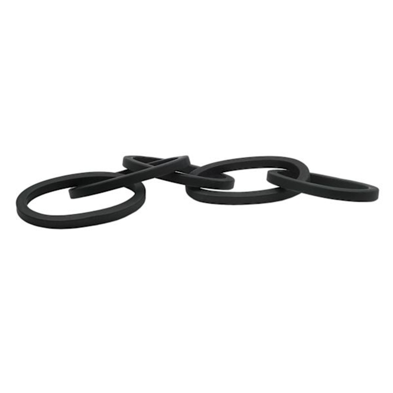 Black Metal Rings Figurine, 35″
