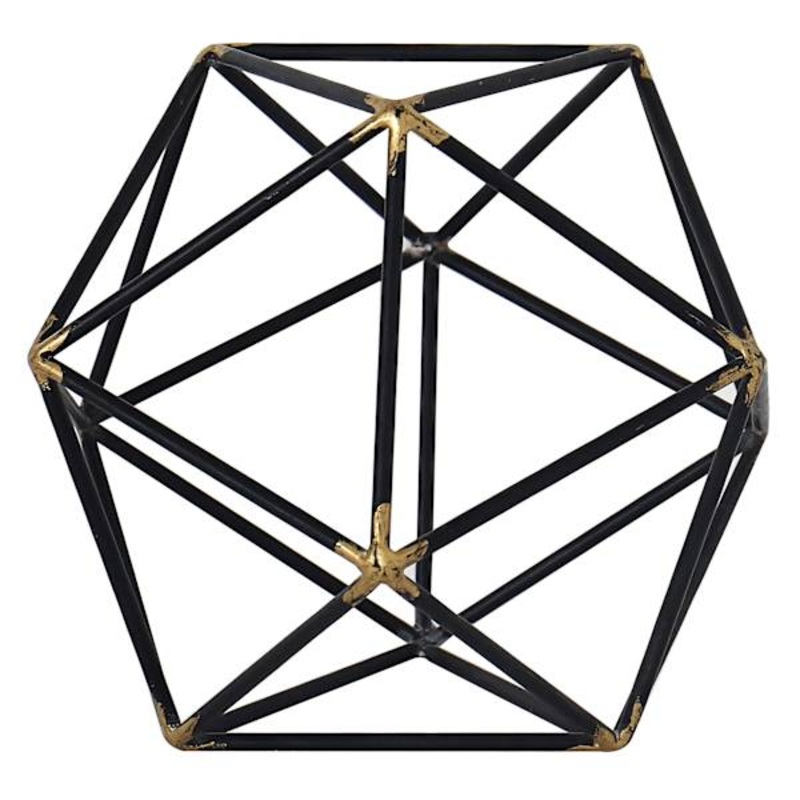 Black Metal Wire Figurine, 6″