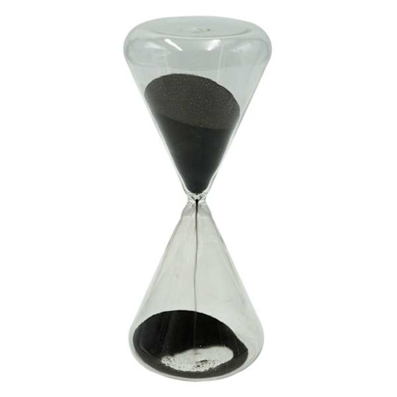 Black Sand Hourglass, 9″