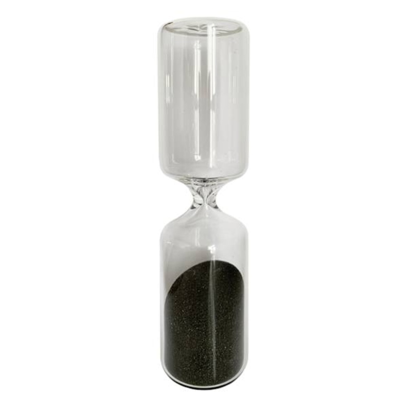 Black Sand Hourglass Figurine, 10″