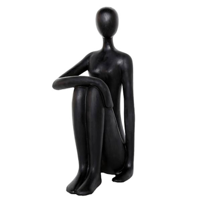 Black Yogi Sculpture, 14″