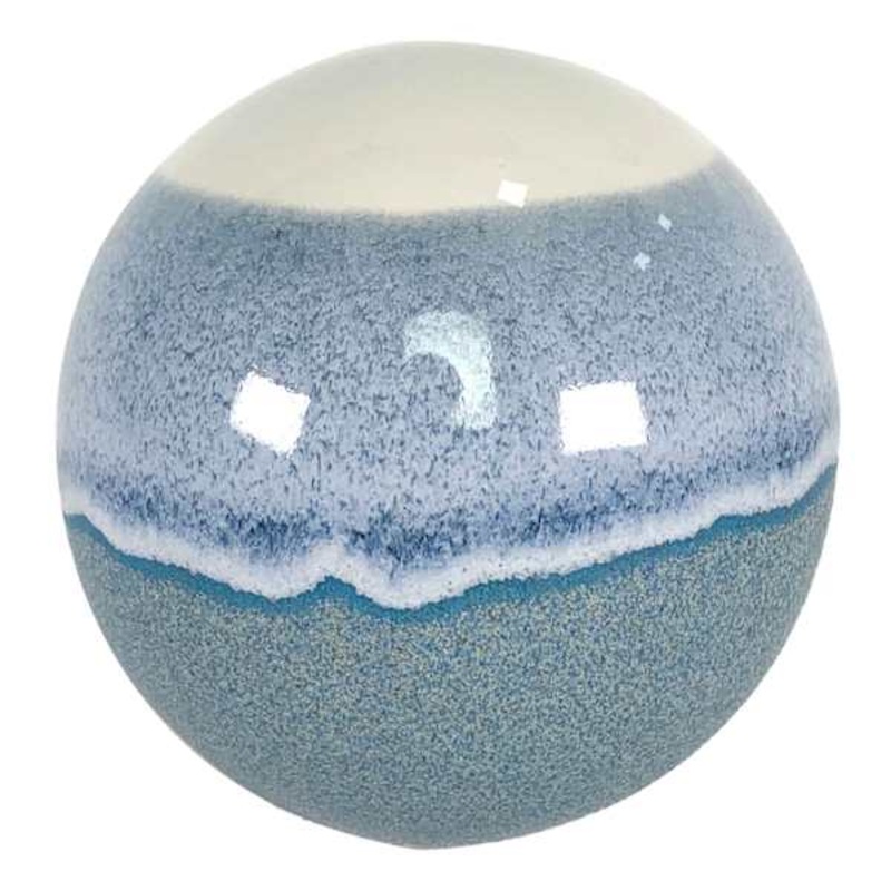Blue Aqua Reactive Ceramic Sphere, 4″